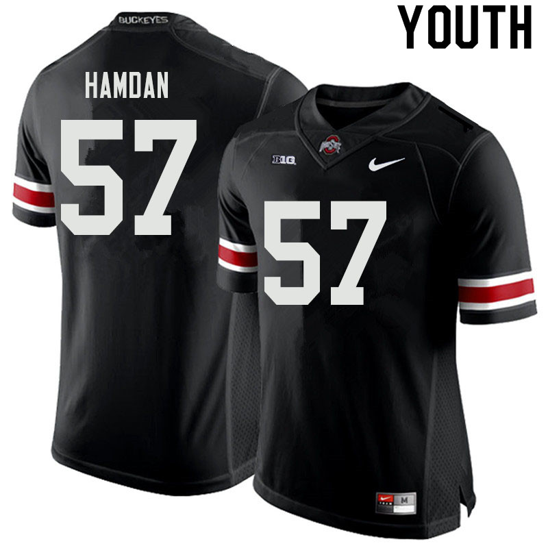 Youth #57 Zaid Hamdan Ohio State Buckeyes College Football Jerseys Sale-Black